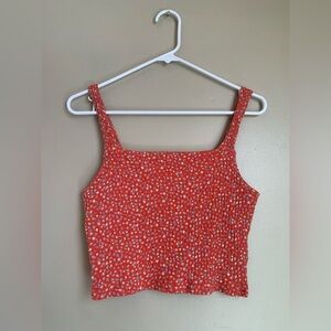 American eagle cropped tank top floral boho